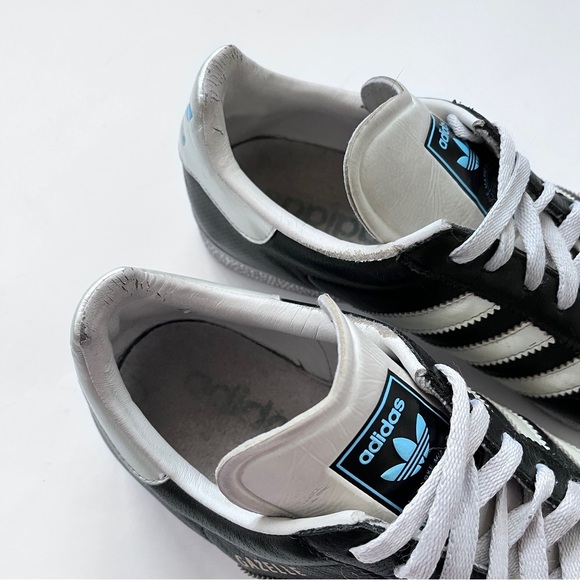 Men’s Vintage Y2K Gazalle 2006 Black Leather Soccer Sneakers Size 8.5 - Picture 5 of 16